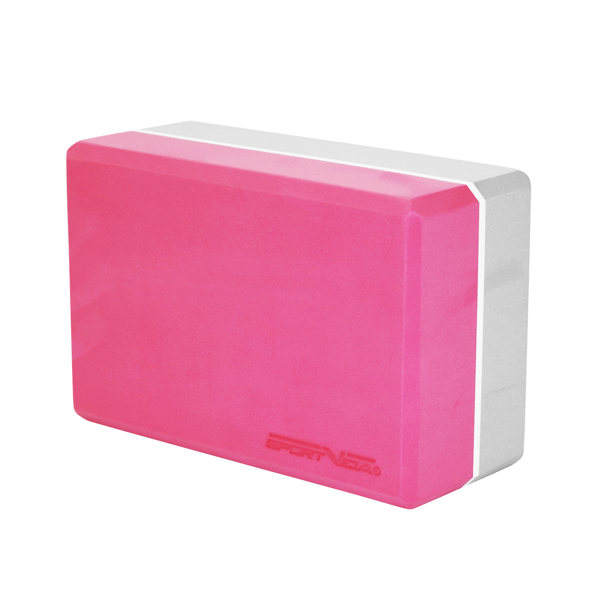 

Блок для йоги двухцветный SportVida SV-HK0336 Pink/Grey