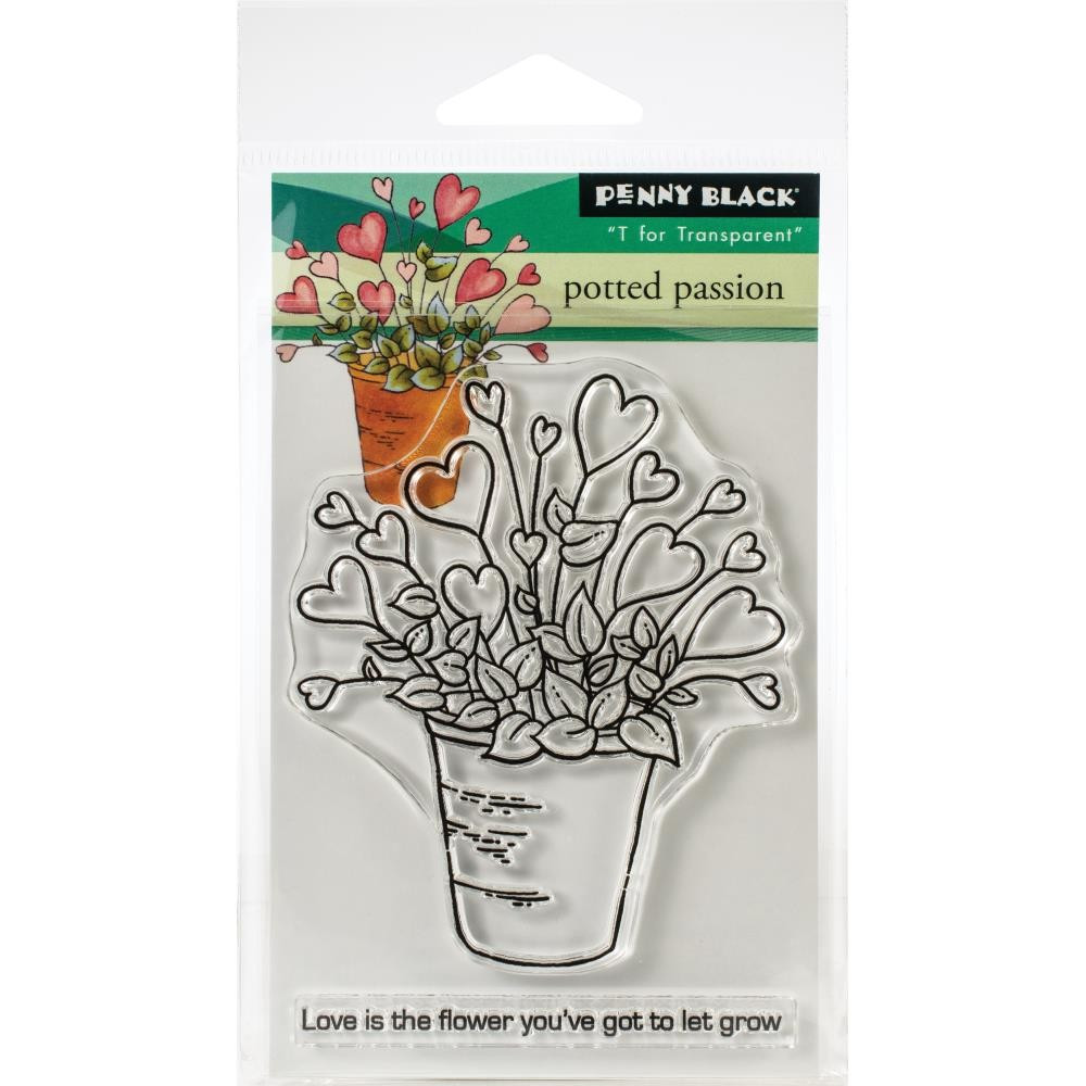 

Штамп Penny Black Clear Stamps, Potted Passion