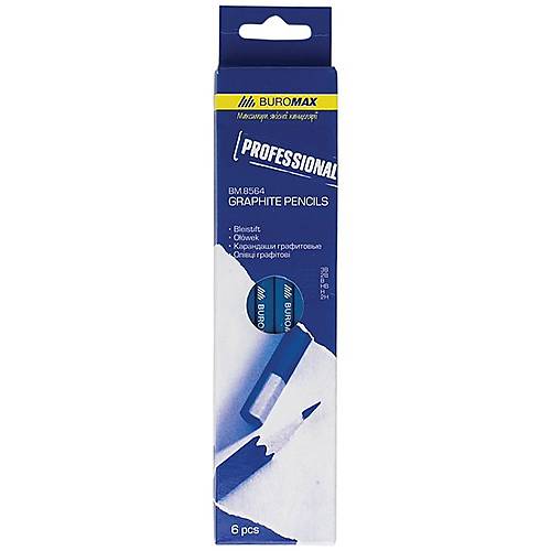 

Набор карандашей для черчения, "PROFESSIONAL" 6 шт. в упак Buromax (BM.8564)