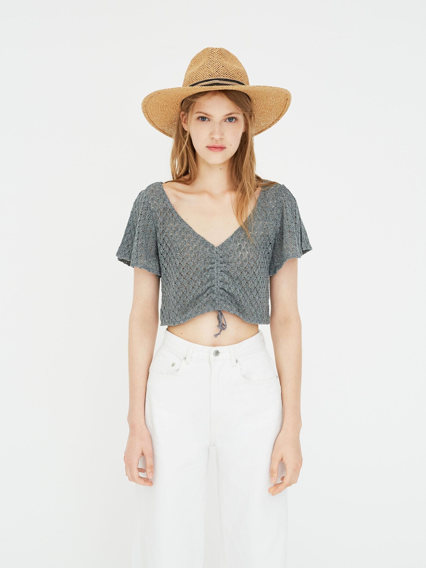 

Топ Pull & Bear 9559319809-ABKU S Серый