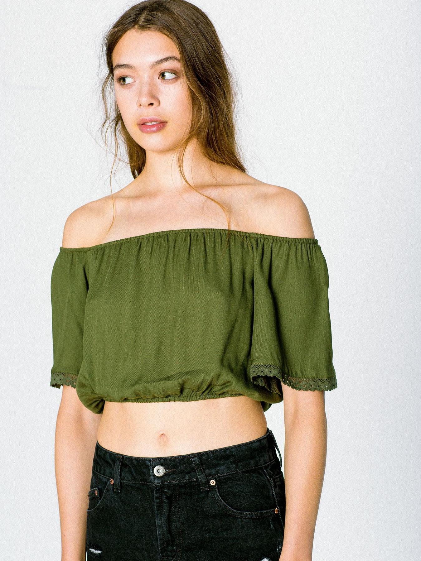 

Топ Pull & Bear 9470/361/507-ABTE L Болотный
