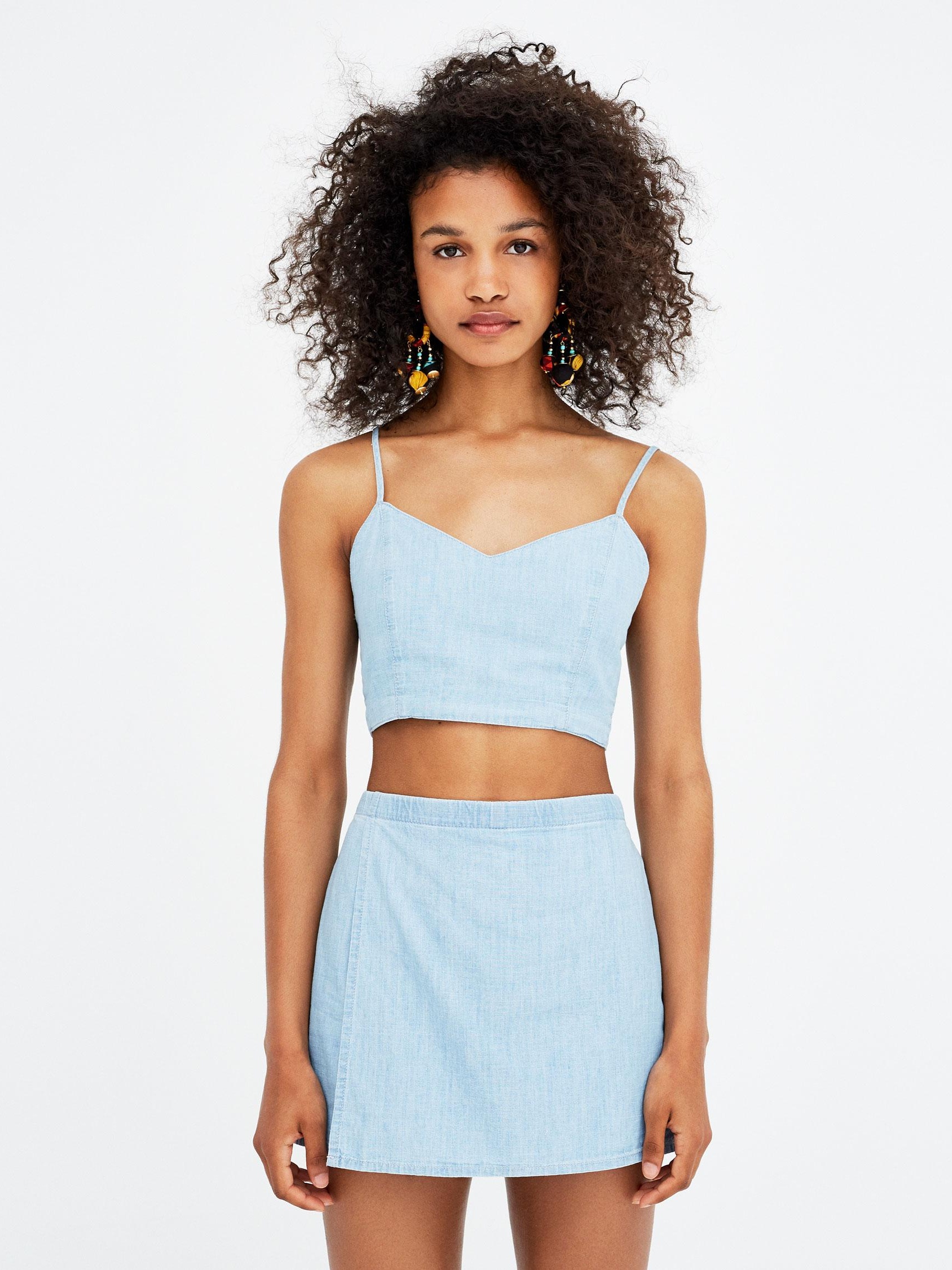

Топ джинсовый Pull & Bear 9471/303/400-ACUT M Джинсовый