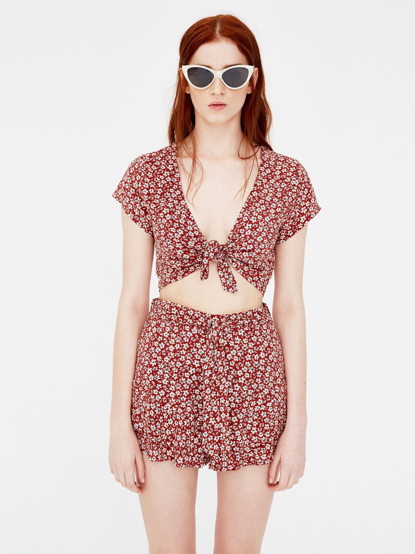 

Топ Pull & Bear 5472/383/605-ACAO M Кирпичный с белым