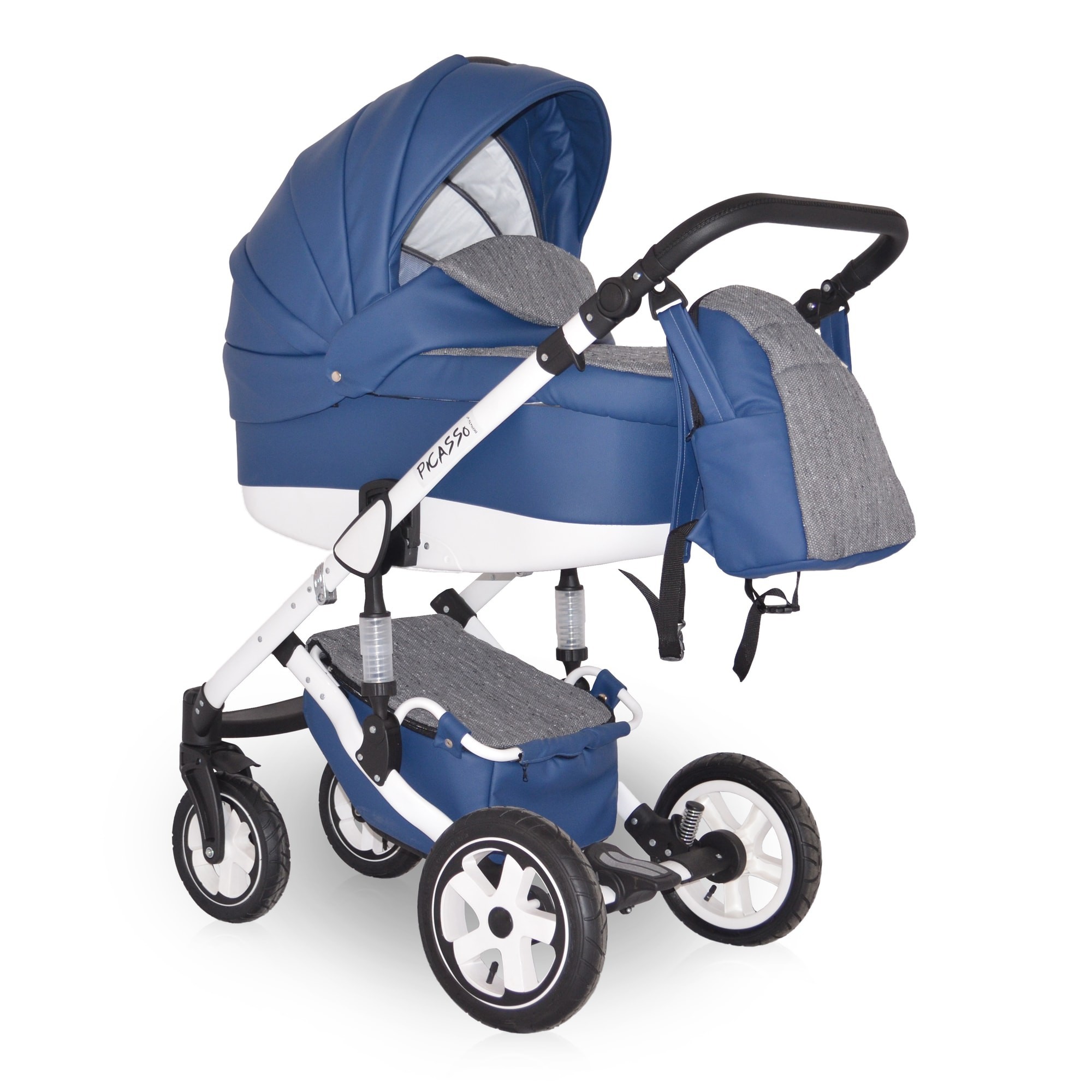 

Универсальная коляска 2в1 Donatan Picasso Ультрамарин экокожа