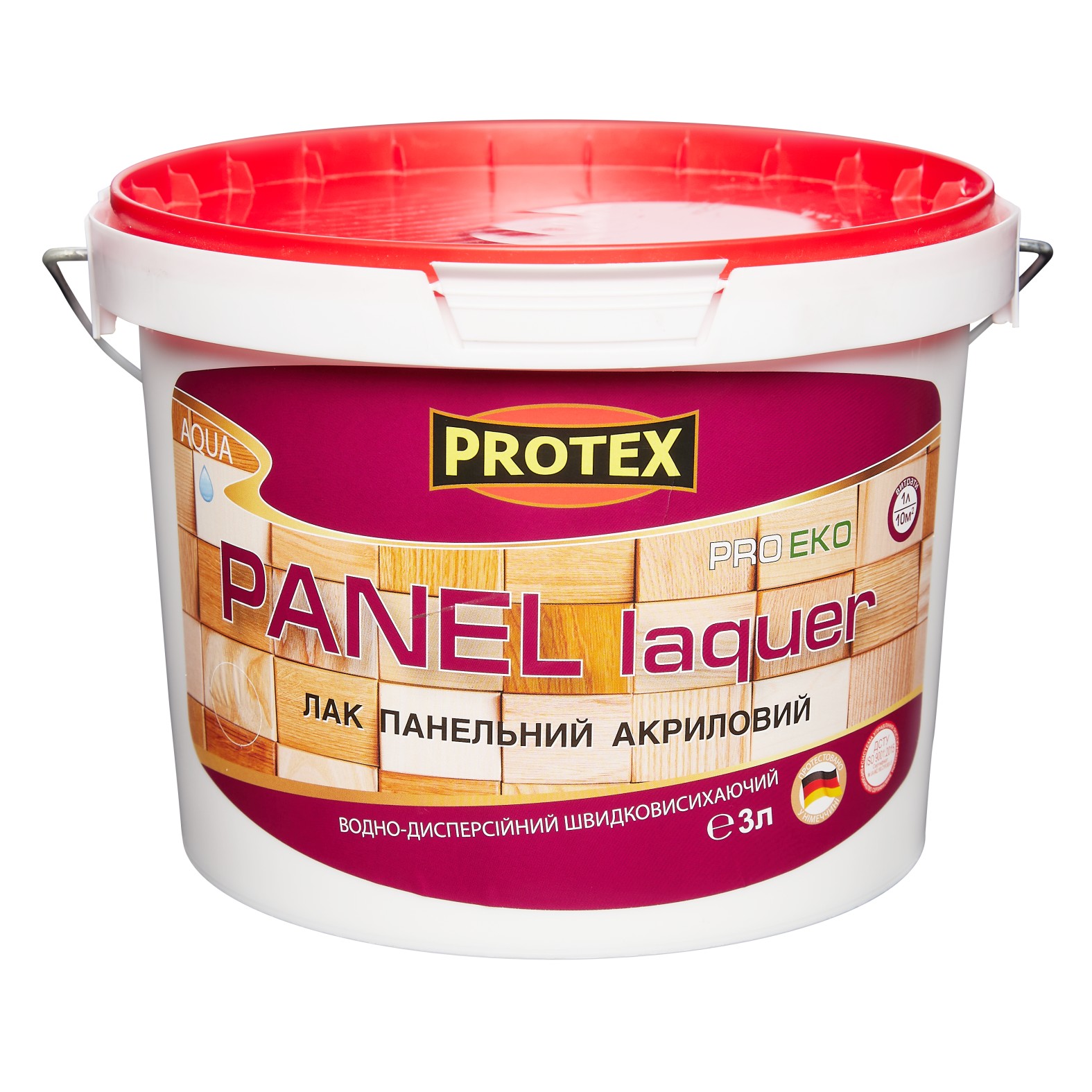 

Лак панельный акриловый ВД PROTEX 3кг (3л) полуматовый