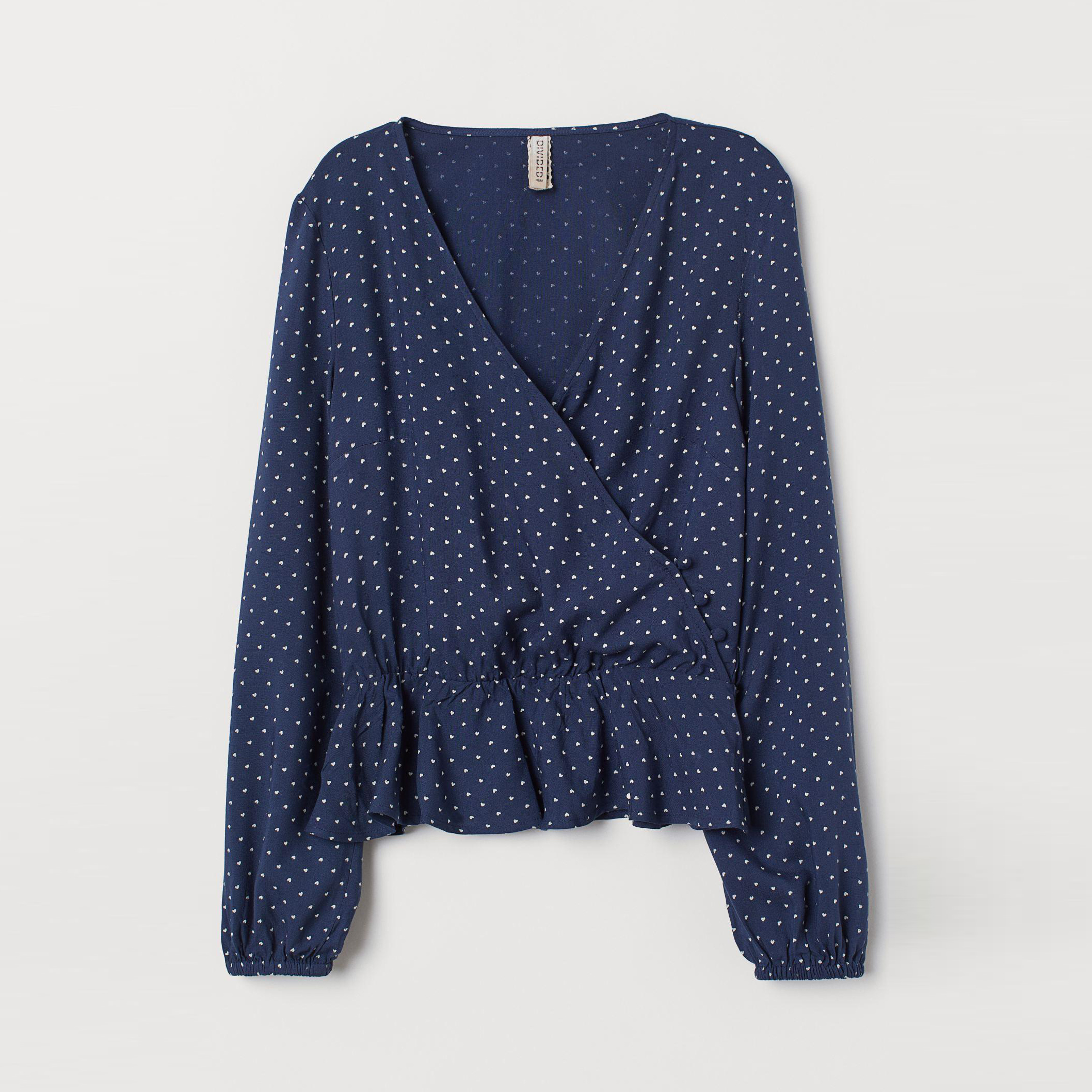 

Блузка H&M 7193279-AANS 38 Синяя