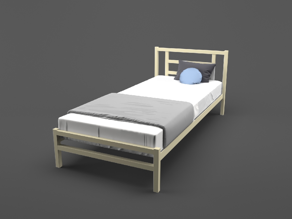 

Кровать MELBI БЕРТА 90 см x 190 см Бежевый