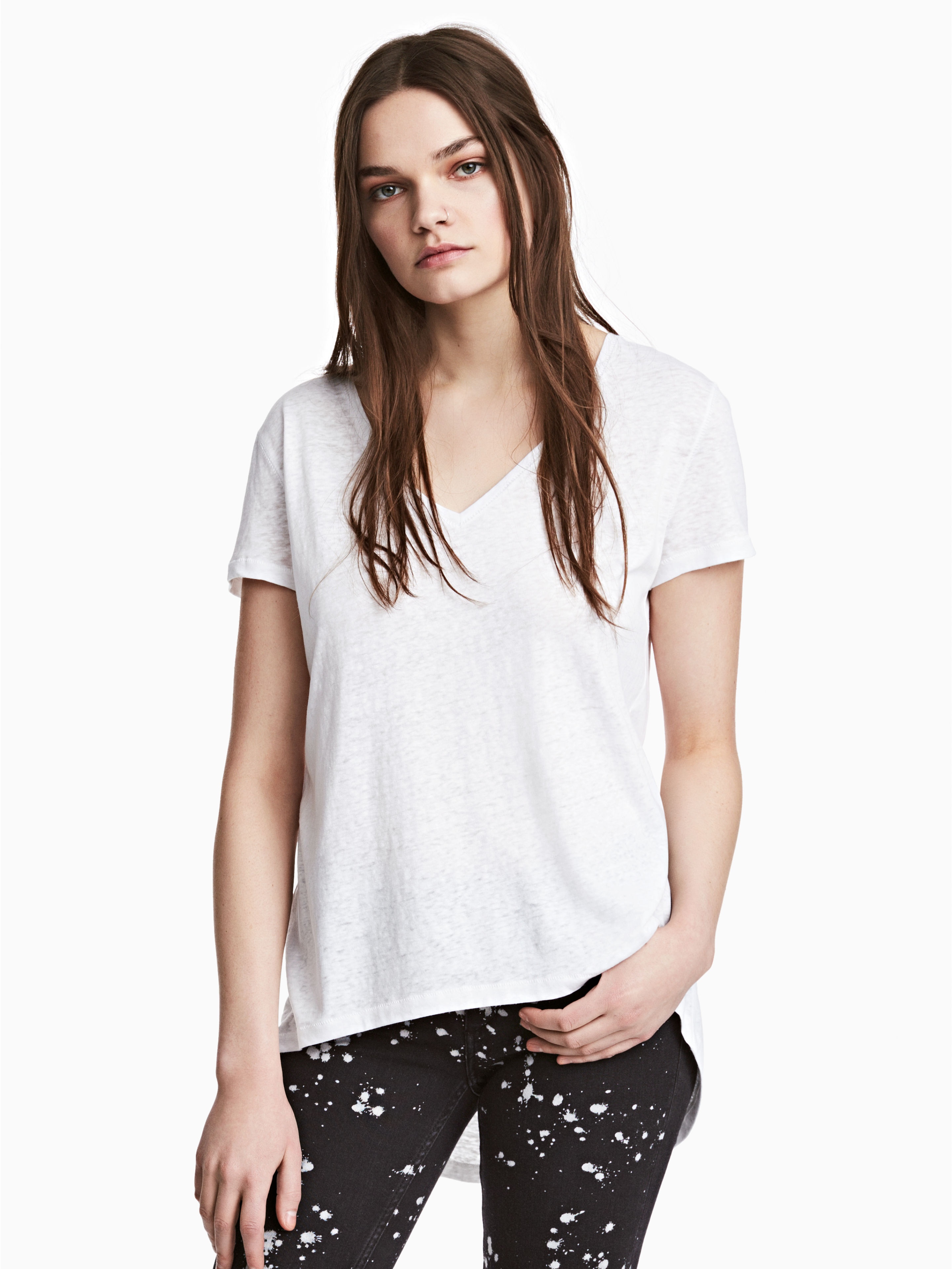 

Футболка H&M 4859735-ACTS XS Белая