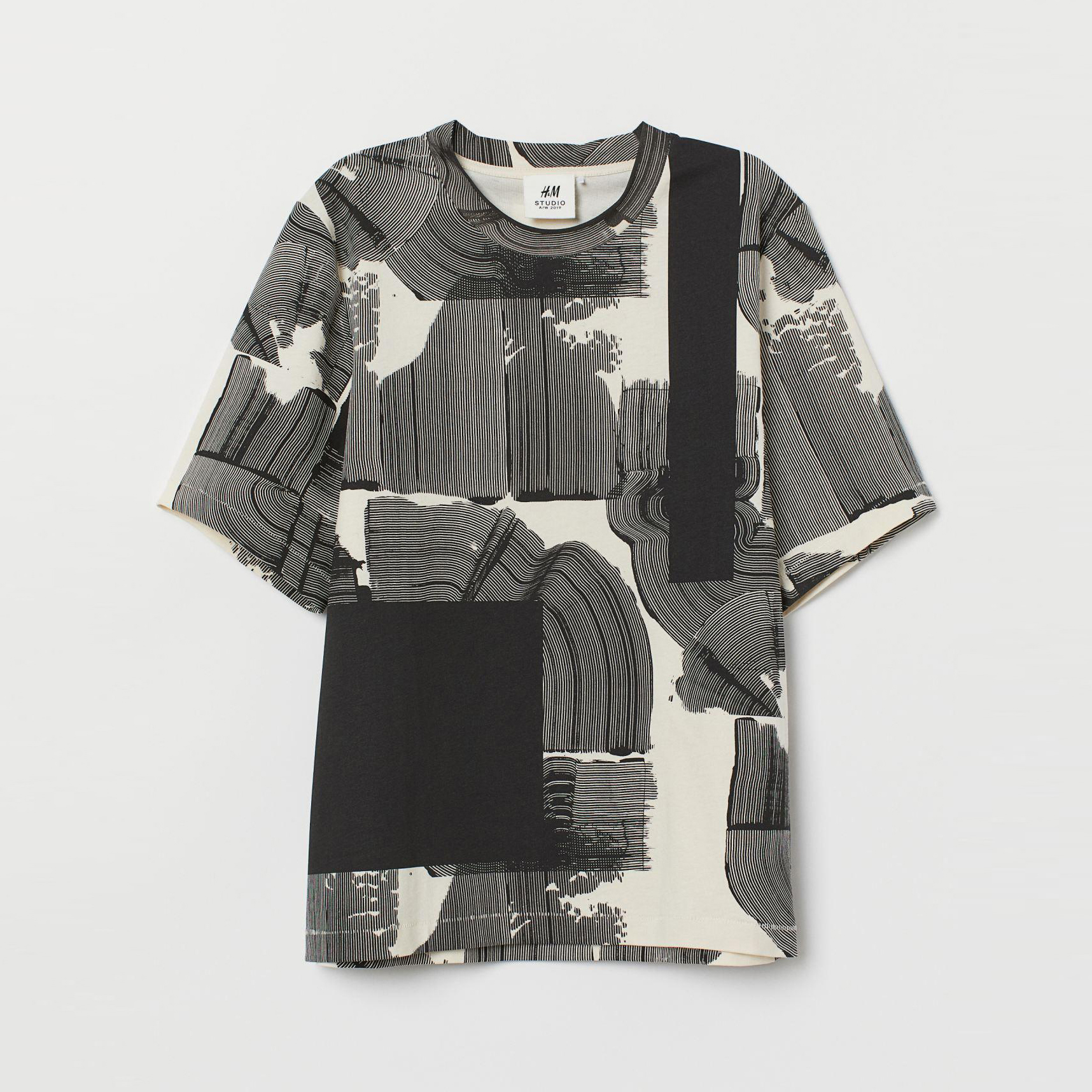 

Футболка H&M 7893930-AAOL S Белая с черным