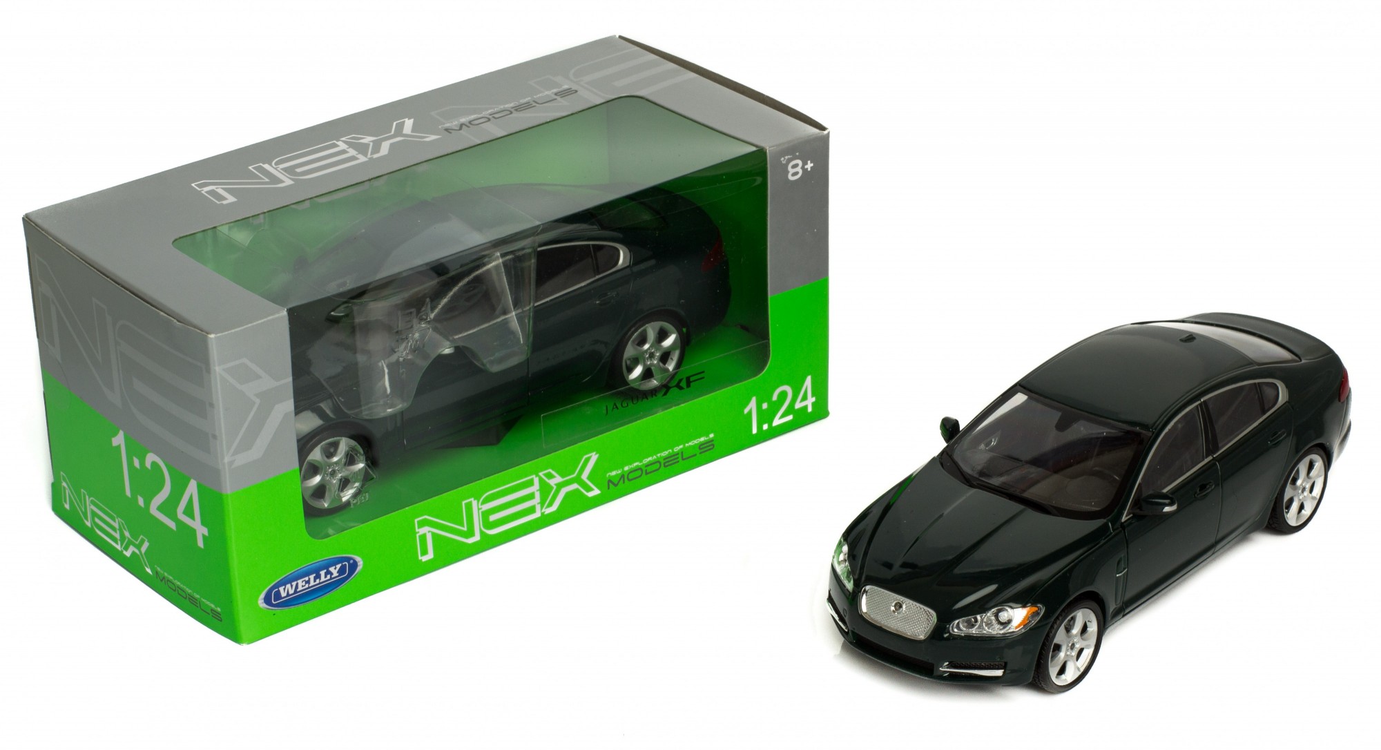 

Модель машины 1:24 JAGUAR XF 2 цвета Welly 22497W темно-зеленый