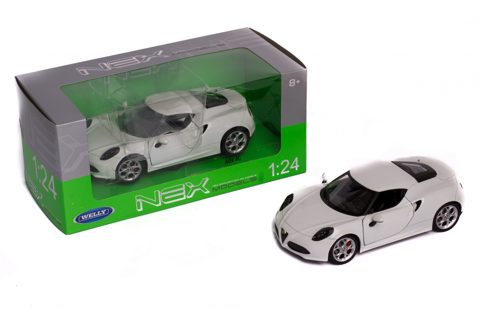 

Модель машины 1:24 ALFA 4C Welly 24048W белый