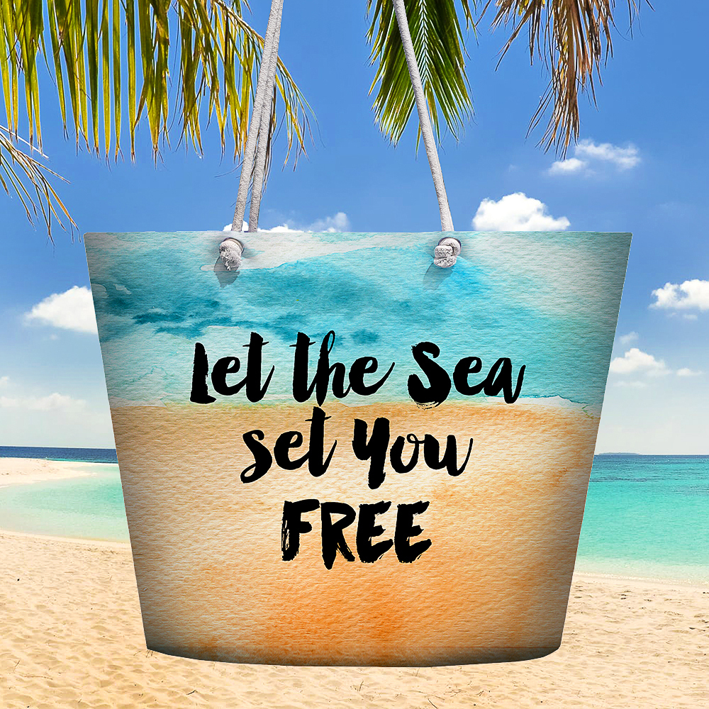 

Пляжная сумка Malibu Presentville Let the sea set you free 50х36х15 см