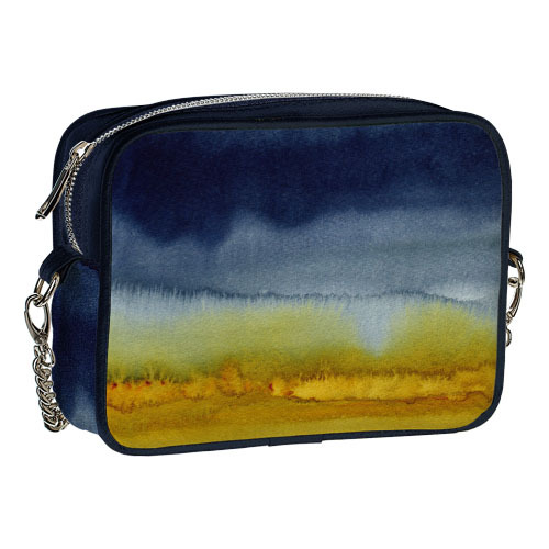 

Сумка на цепочке Cherie Presentville Желто-синие разводы 21x17x7 см