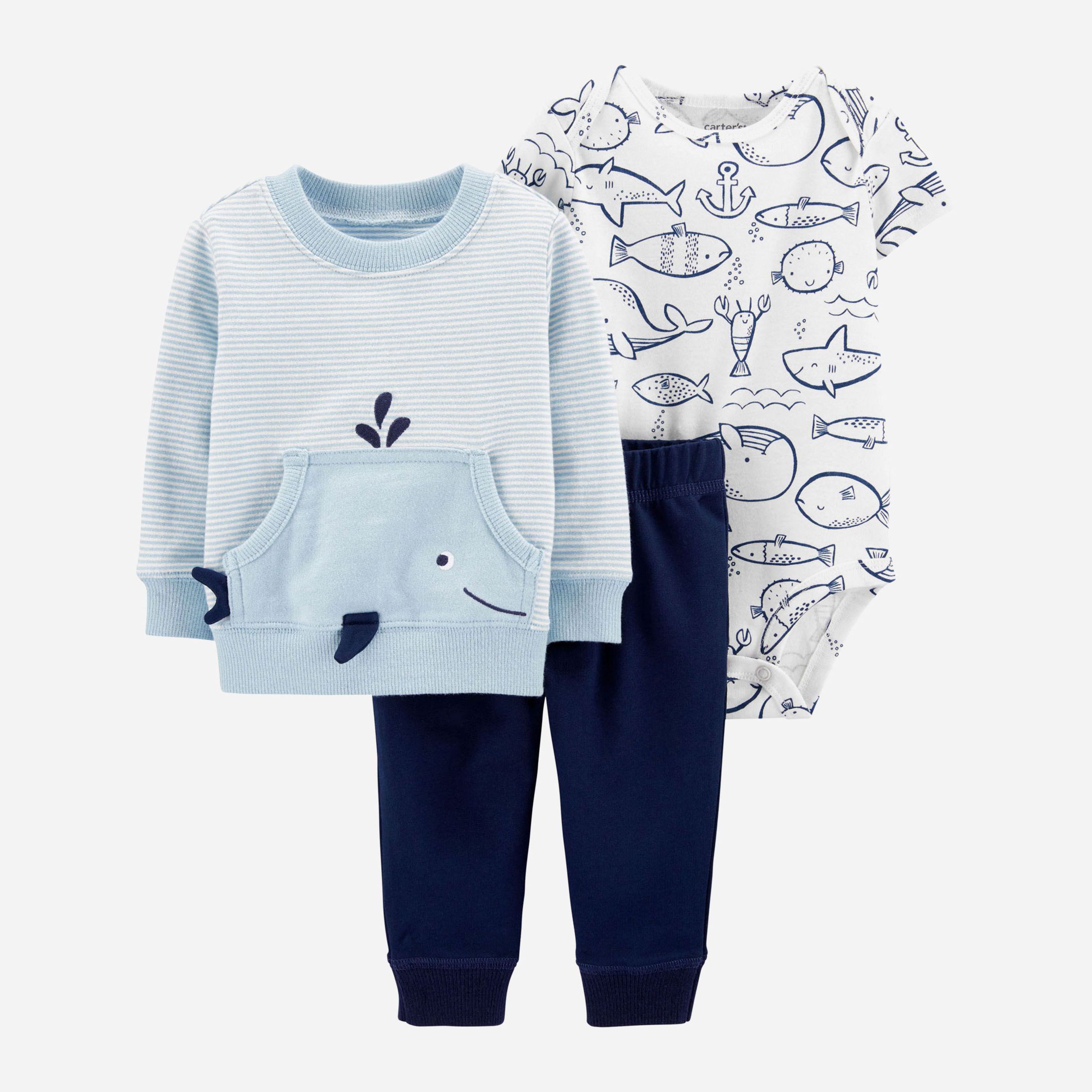 

Комплект (свитшот + боди + штаны) Carters 1H291610 61-69 см Разноцветный
