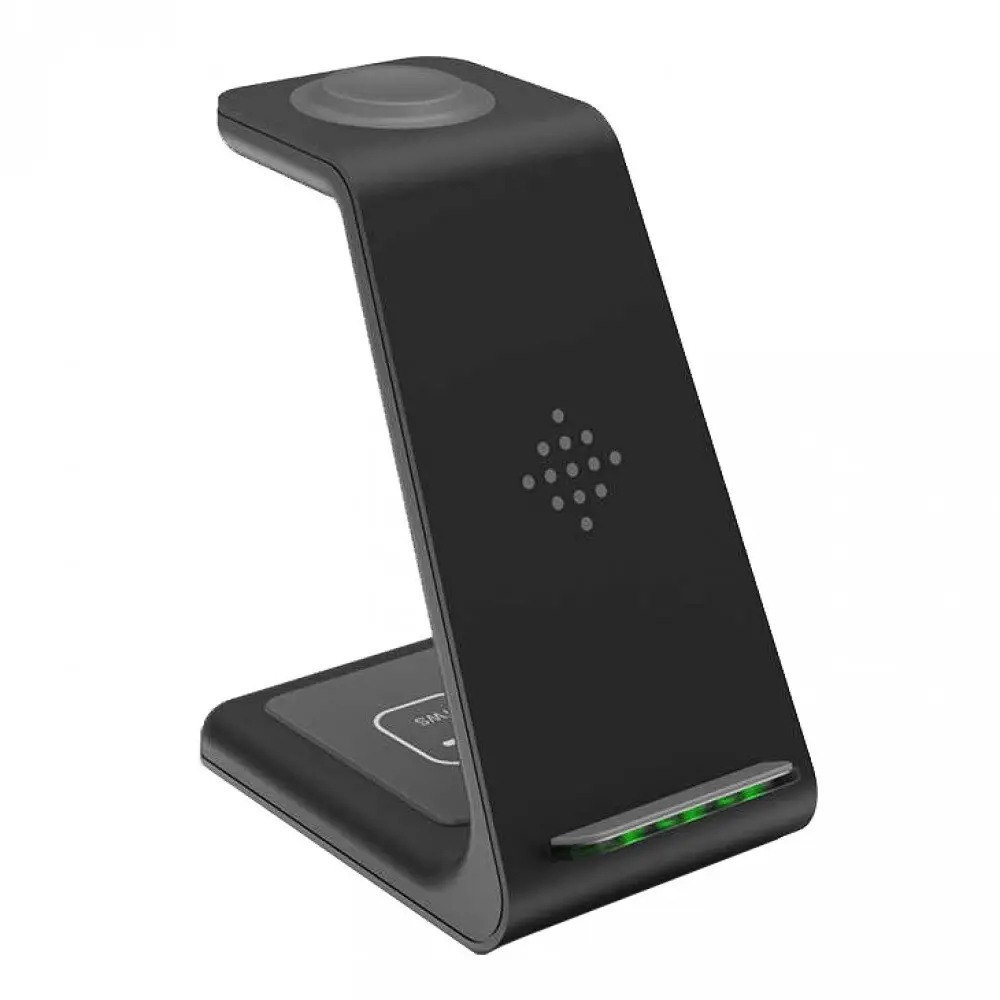 

Беспроводное зарядное устройство 3 в 1 Veron T3 Wireless Charger Black - Черная (Беспроводная зарядка)