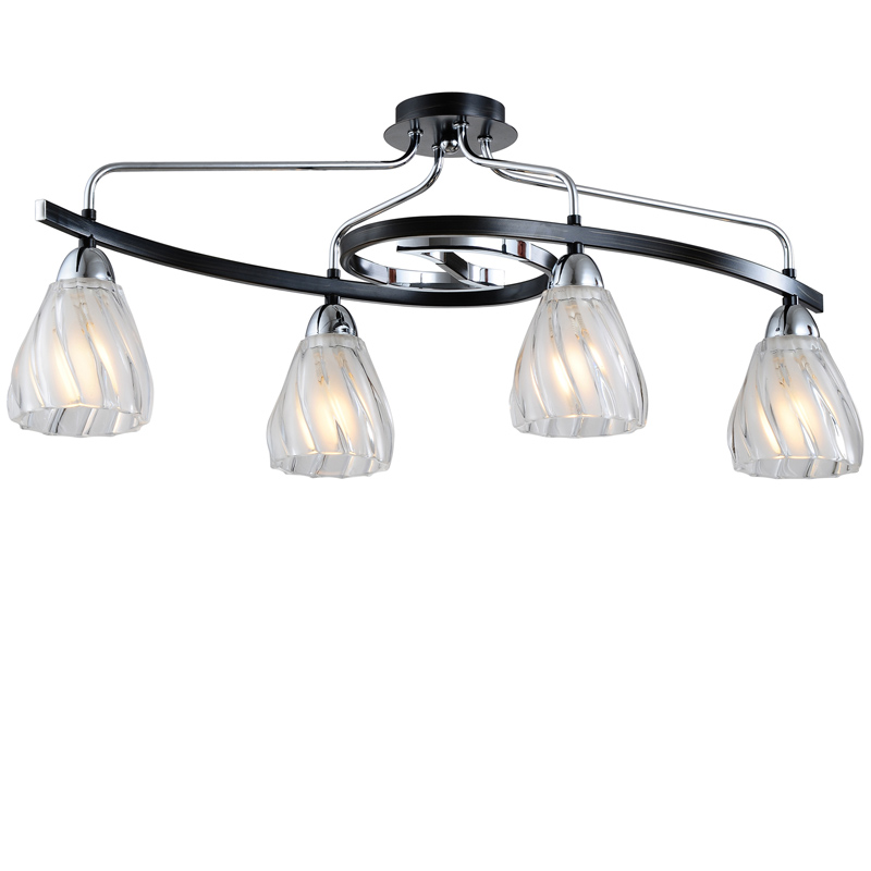

Люстра стельова Light House ES-15962/4/chrome-brack чорна