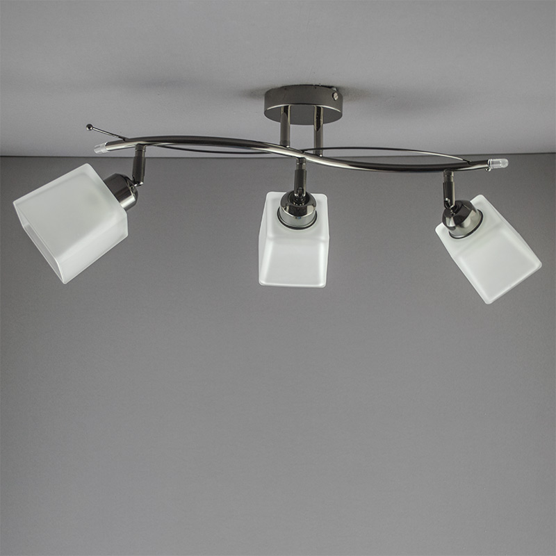 

Люстра стельова Light House NM-14811/3ZZH WT чорні перли