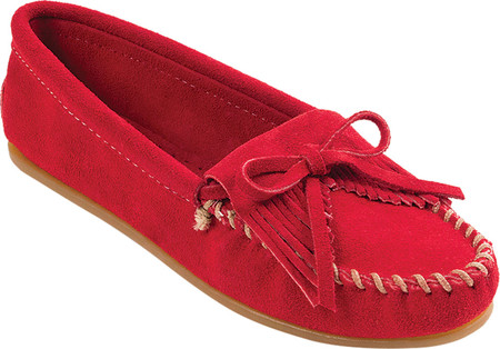 

Женские мокасины Minnetonka Kilty Hardsole Driving Moc Cherry Red Suede 36.5