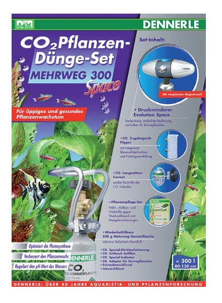 

Комплект для удобрения растений CO2 DENNERLE MEHRWEG 300 Space