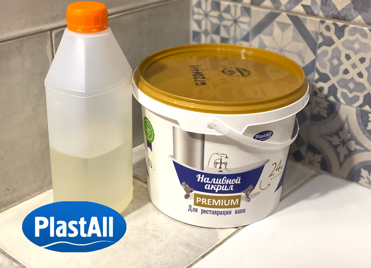 

Акриловая краска для реставрации акриловой ванны Plastall Premium 1.5 м (2,9 кг)