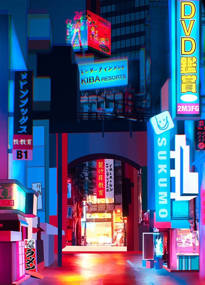 

Картина Xxnois Neon megalopolis 120х90 см NE01