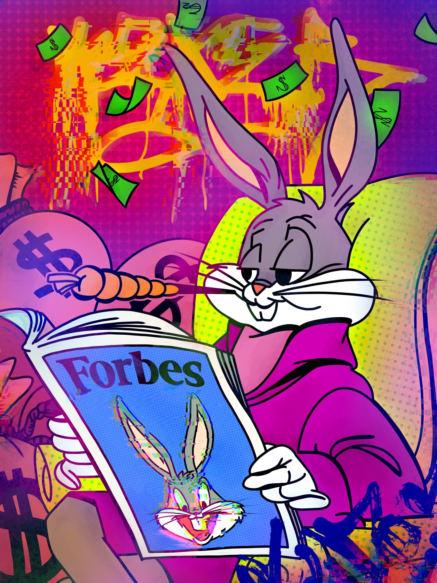 

Картина Xxnois Bunny on relaxation 100х70 см с покрытием акрилом BUN01