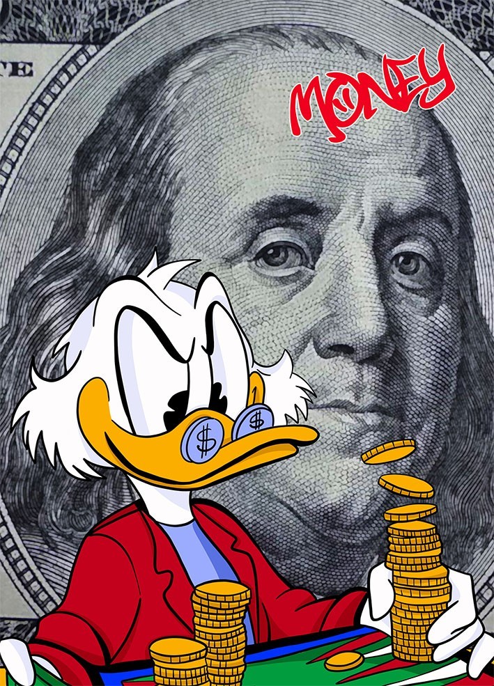 

Картина Xxnois Scrooge.Golden coins 120х90 см с покрытием акрилом SCR02
