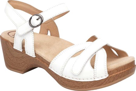 

Женские босоножки Dansko Season Quarter Strap Sandal White Full Grain Leather 36