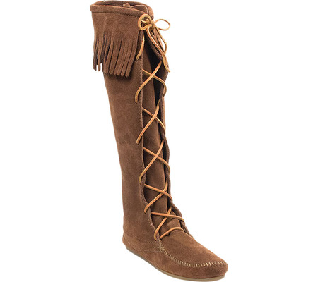 

Женские сапоги Minnetonka Knee High Fringe Boot Dusty Brown Suede 39
