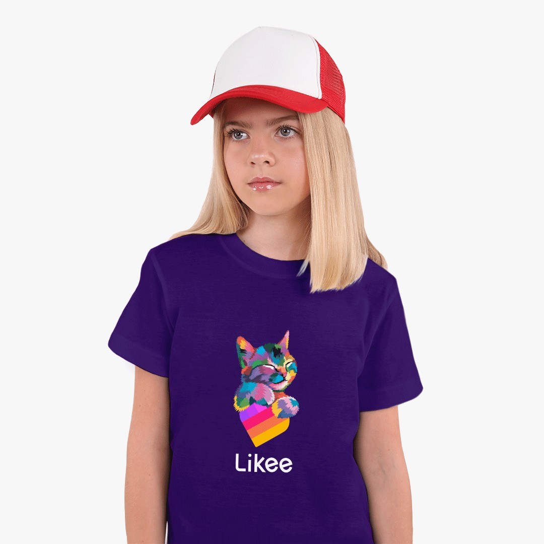 

Детская футболка Лайк Кот (Likee Cat) (25186-1040) 146-152 см Хлопок Фиолетовый