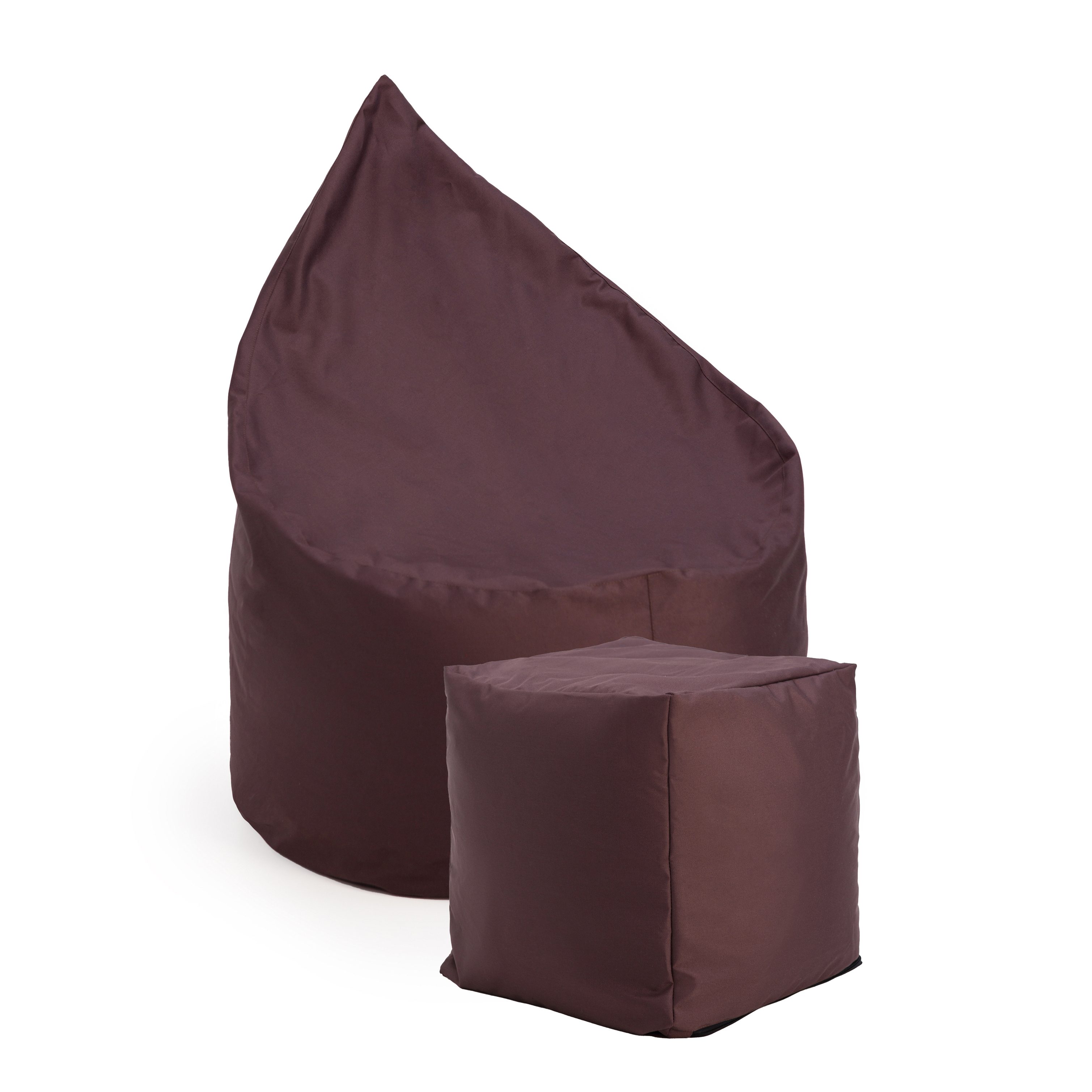 

Комплект кресло мешок капля и пуфик куб Prolisok коричневый 70x95x40 Oxford PU 600d