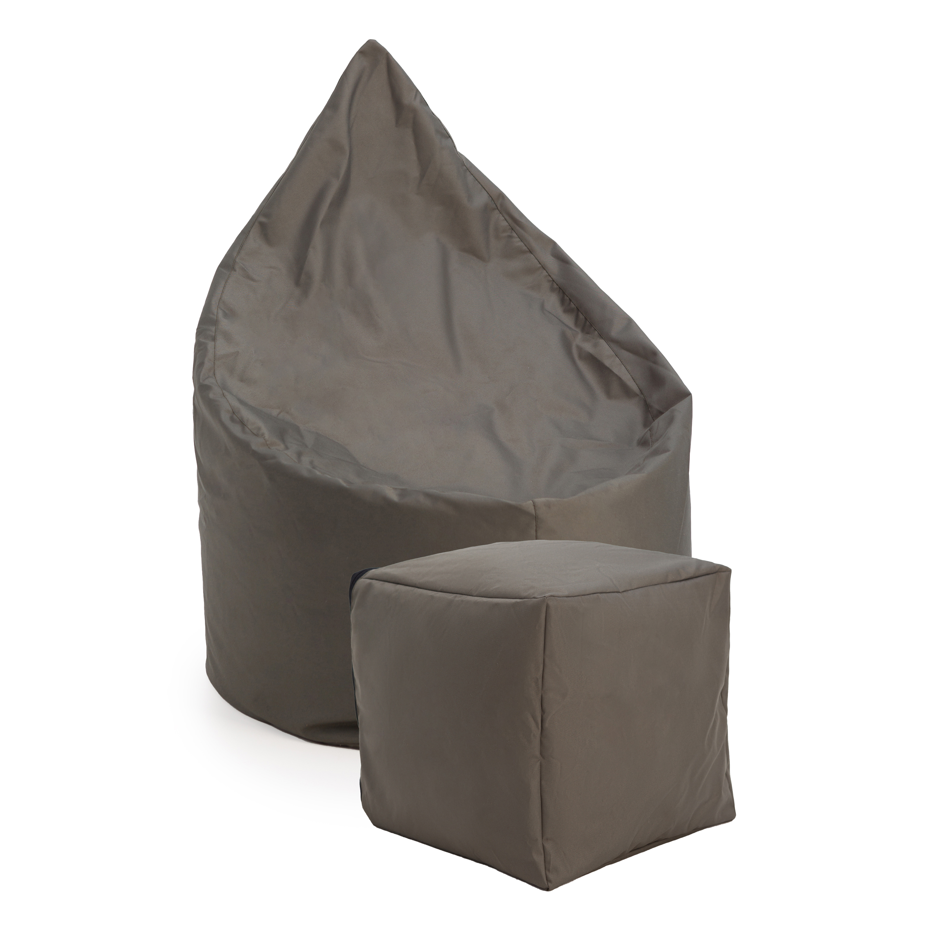 

Комплект кресло мешок капля и пуфик куб Prolisok хаки 70x95x40 Oxford PU 600d