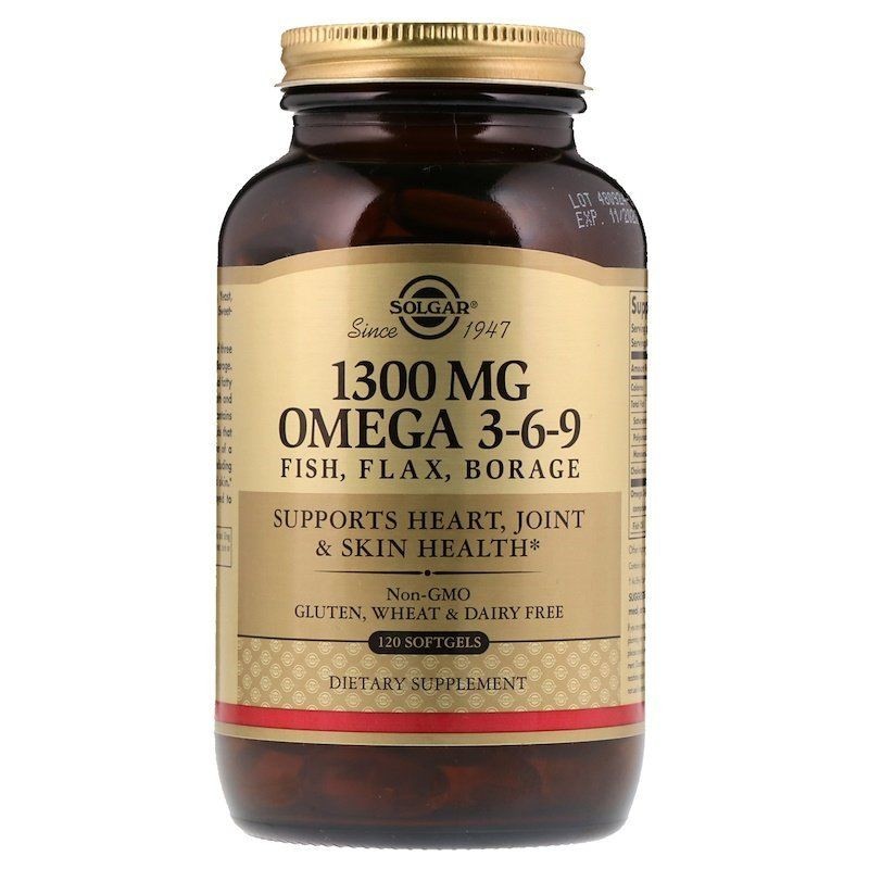

Биологически Активные Добавки Солгар Омега 3-6-9 1300 мг 120 капсул Solgar EFA Omega 3-6-9 (5324874)