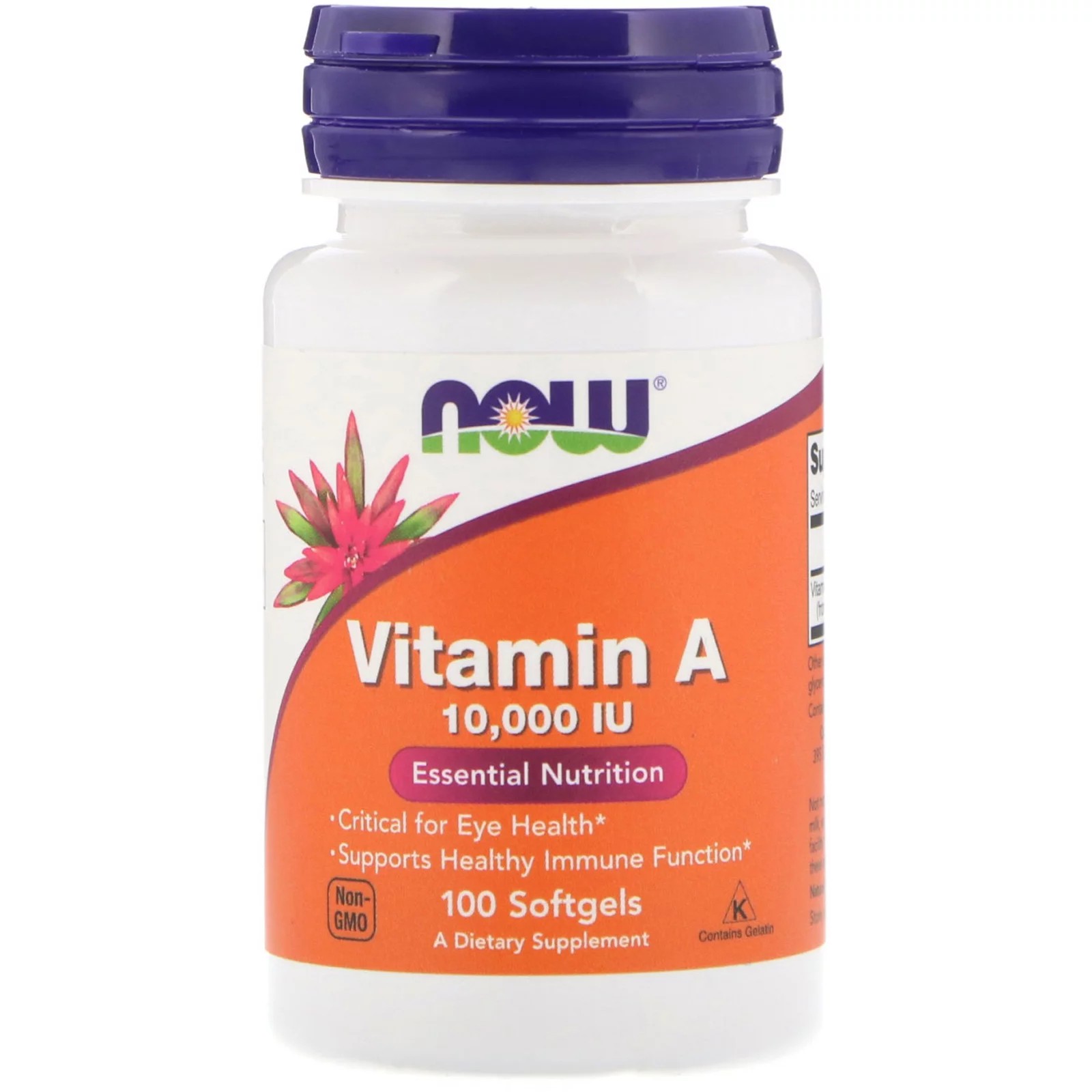 

Биологически Активные Добавки Now Foods Vitamin Витамин A 10 000 МЕ 100 мягких таблеток (NOW-00330)