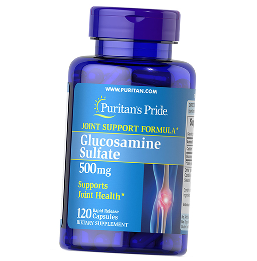 

Глюкозамин Сульфат, Glucosamine Sulfate 500, Puritan's Pride 120капс (03367012)