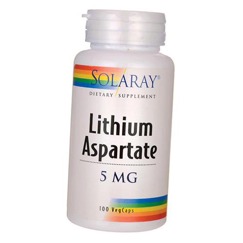 

Литий Аспартат, Lithium Aspartate 5, Solaray 100вегкапс (36411037)