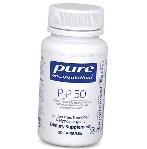 

Витамин B6 (Пиридоксаль-5-Фосфат), P5P 50, Pure Encapsulations 60капс (36361022)
