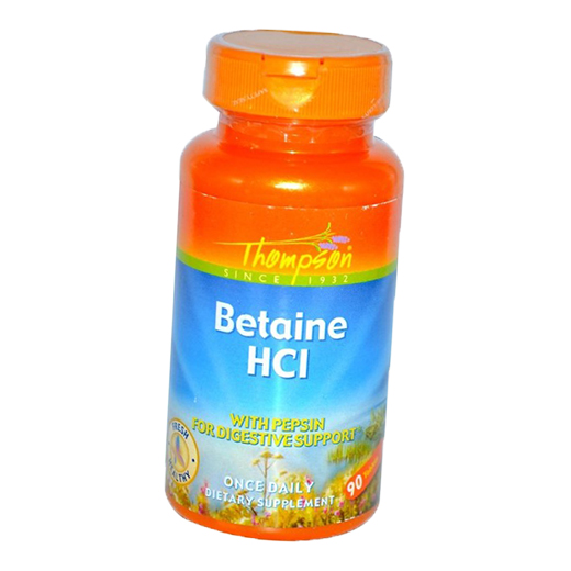 

Бетаин Пепсин, Betaine HCl, Thompson 90таб (72412002)
