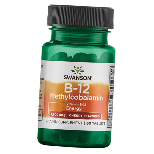 

Витамин В12, Vitamin B-12 Methylcobalamin 2500, Swanson 60таб Вишня (36280038)