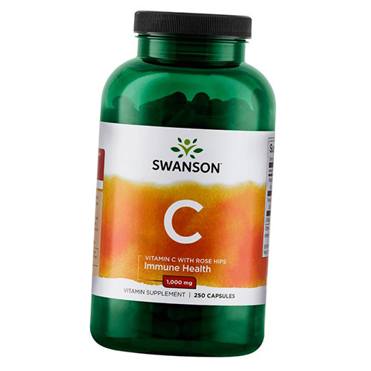 

Витамин С с Шиповником, Vitamin C 1000 with Rose Hips, Swanson 250капс (36280020)