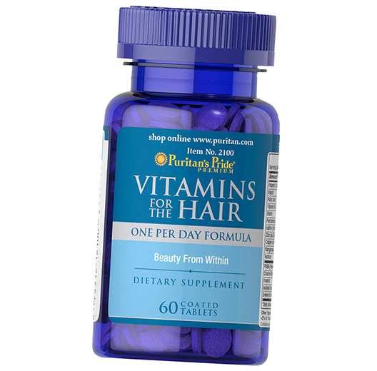

Витамины для волос, Vitamins for the Hair, Puritan's Pride 60таб (36367177)