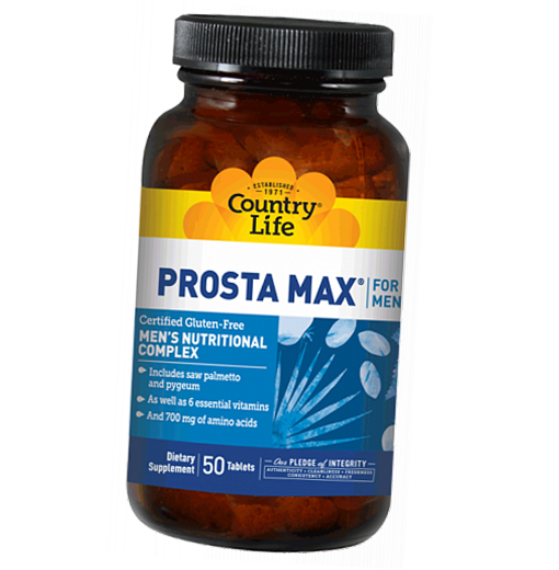 

Комплекс для поддержки мужского здоровья, Prosta Max For Men, Country Life 50таб (36124002)
