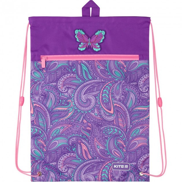 

Сумка для обуви с карманом Kite 601 Flowery 46х33 см Фиолетовая (K20-601M-23)