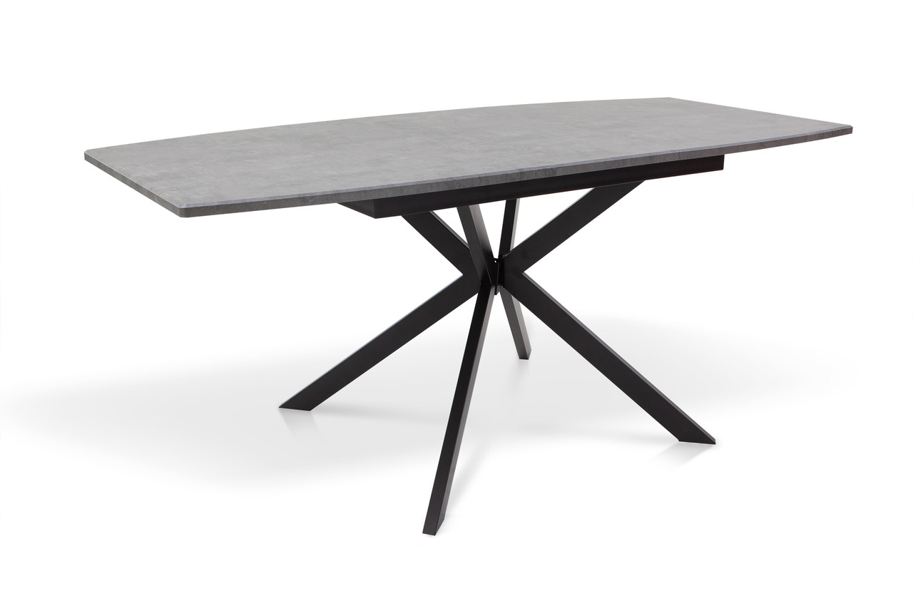 

Стол обеденный Микс мебель Ричард 140-180 см ножки черные/столешница серая