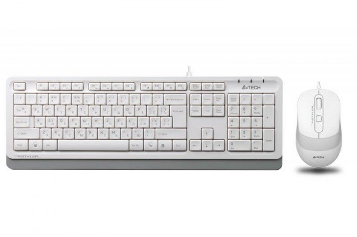 

Комплект клавиатура + мышь A4Tech F1010 проводные White