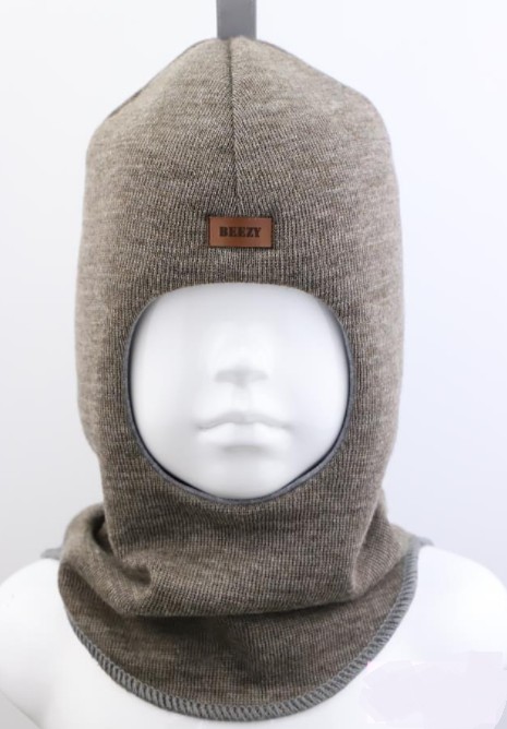 

Шапка-шлем детский для мальчика Beezy весна - осень Модель Балаклава р. 0 (44-46 см) Коричневый (370)