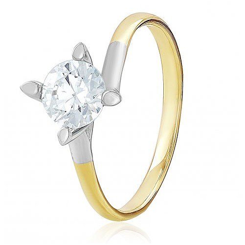 

Кольцо из желтого золота с Swarovski Zirconia 1511302, размер 16.5