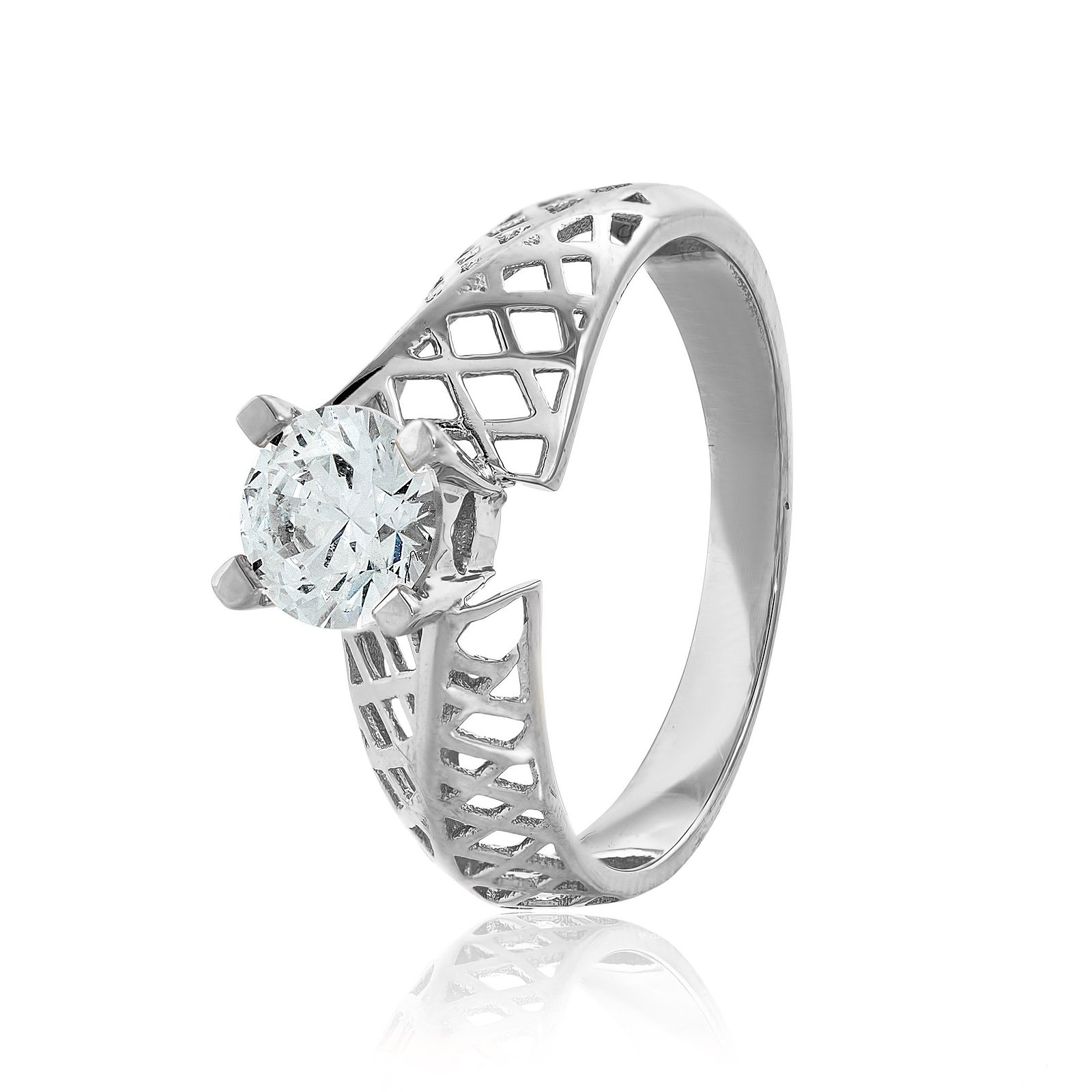 

Кольцо из белого золота с Swarovski 312647, размер 16
