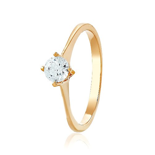 

Кольцо из красного золота с Swarovski Zirconia 312963, размер 17