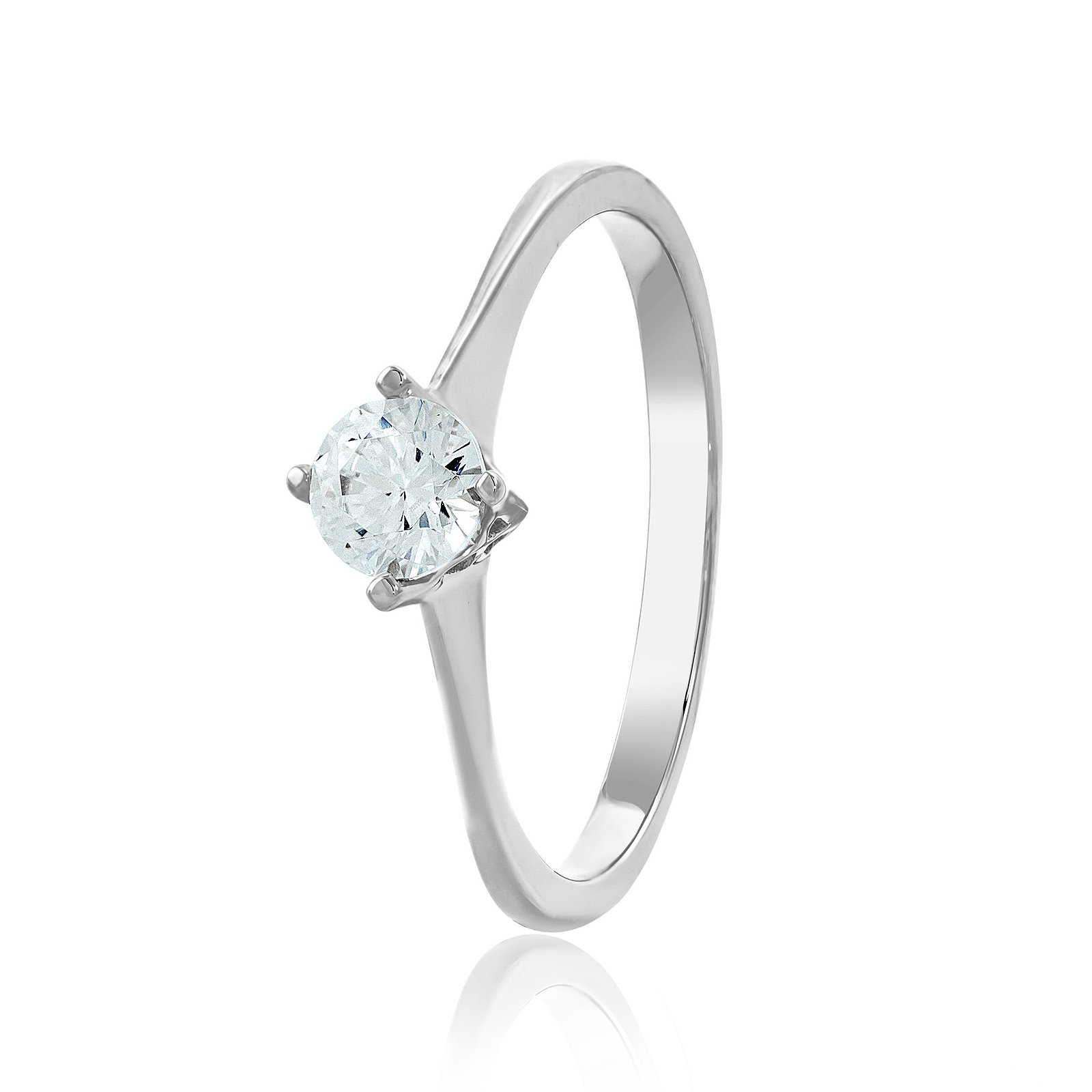 

Кольцо из белого золота с Swarovski Zirconia 312965, размер 16.5